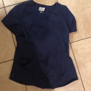 Cherokee scrub top medium navy blue